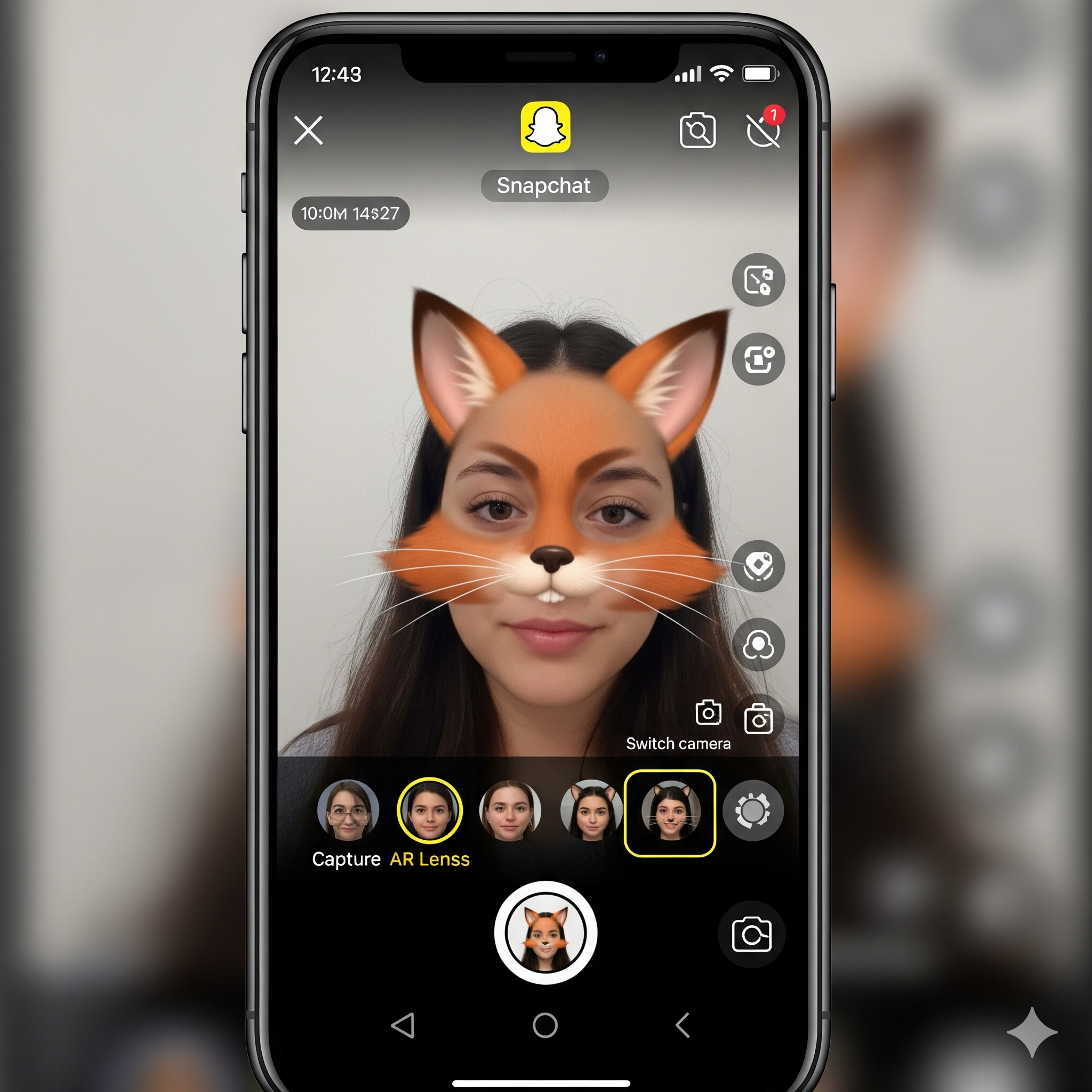 Snapchat AR Lens Interface